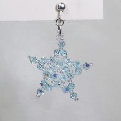 Clips  - Silver brass - Earrings Néréides - Clips  - Silver brass - Laiton argenté